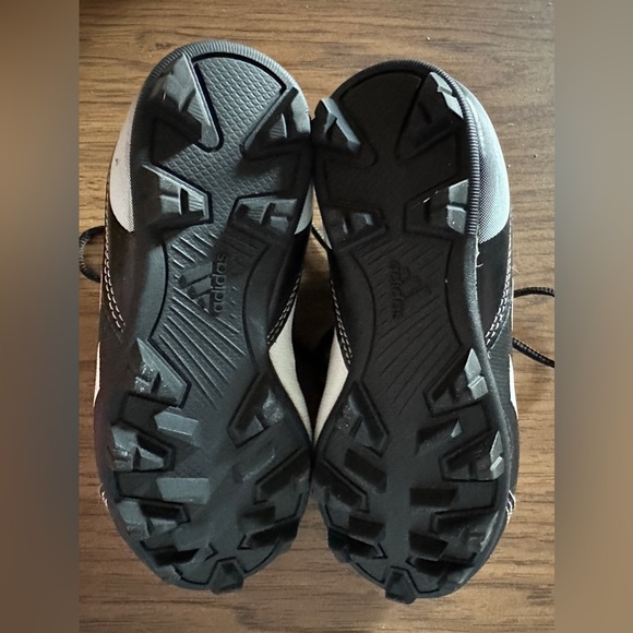 Adidas Kids Sport Cleats Size 12K Baseball Black White Lace Up Athletic - Picture 4 of 6